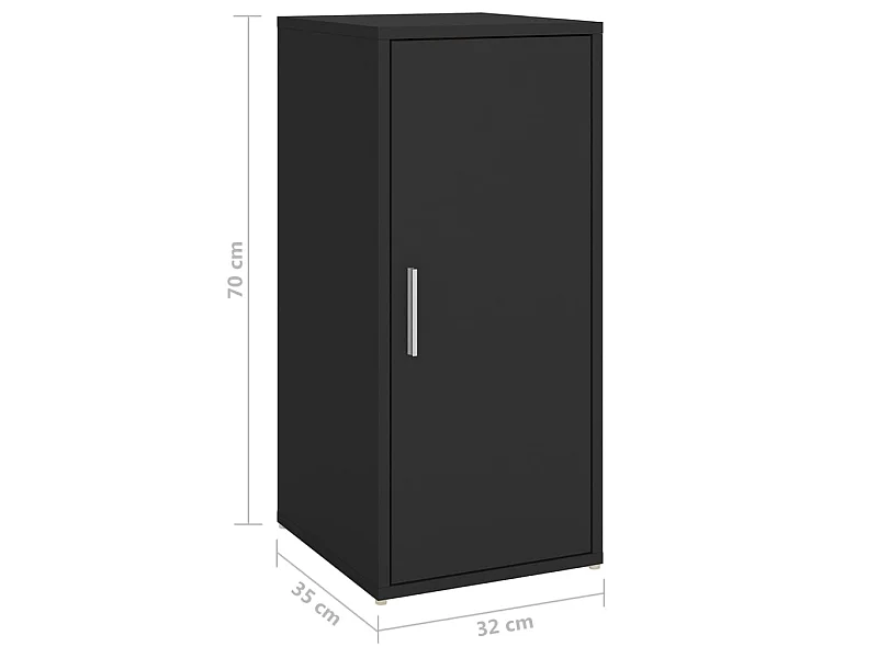 Armoire à chaussures Noir 32x35x70