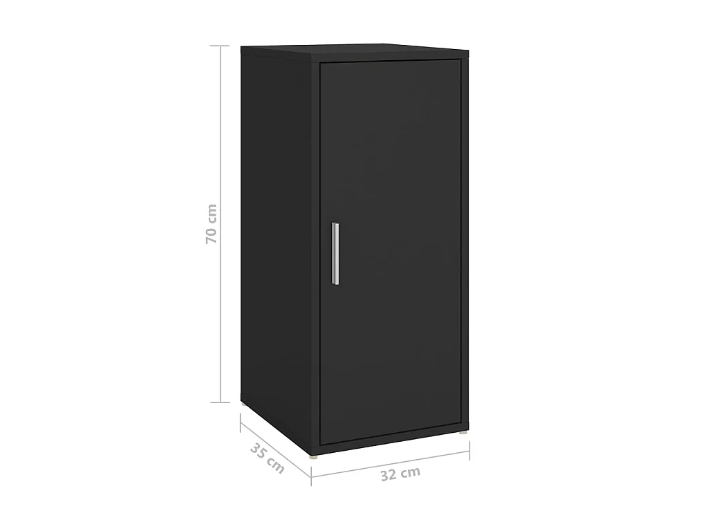 Armoire à chaussures Noir 32x35x70