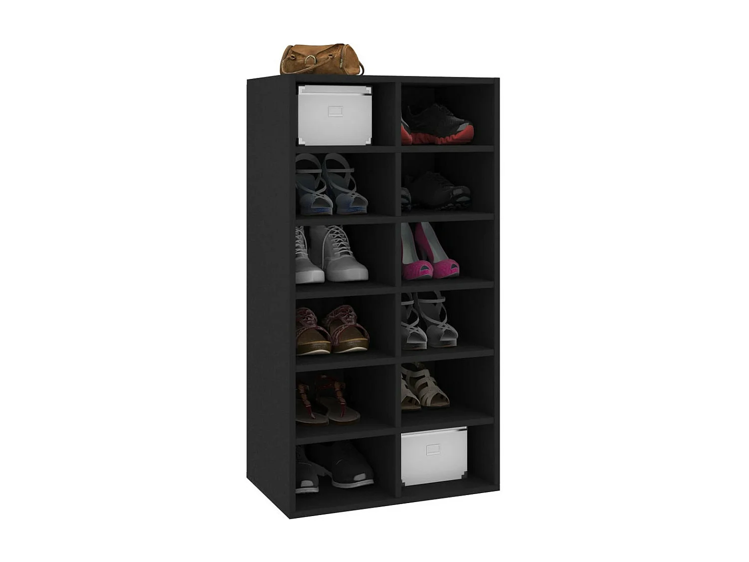 Étagère à chaussures Noir 54 x 34x100