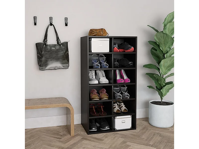 Étagère à chaussures Noir 54 x 34x100