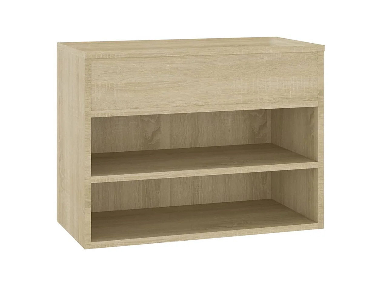 Schoenenbank 60x30x45 cm bewerkt hout sonoma eikenkleurig