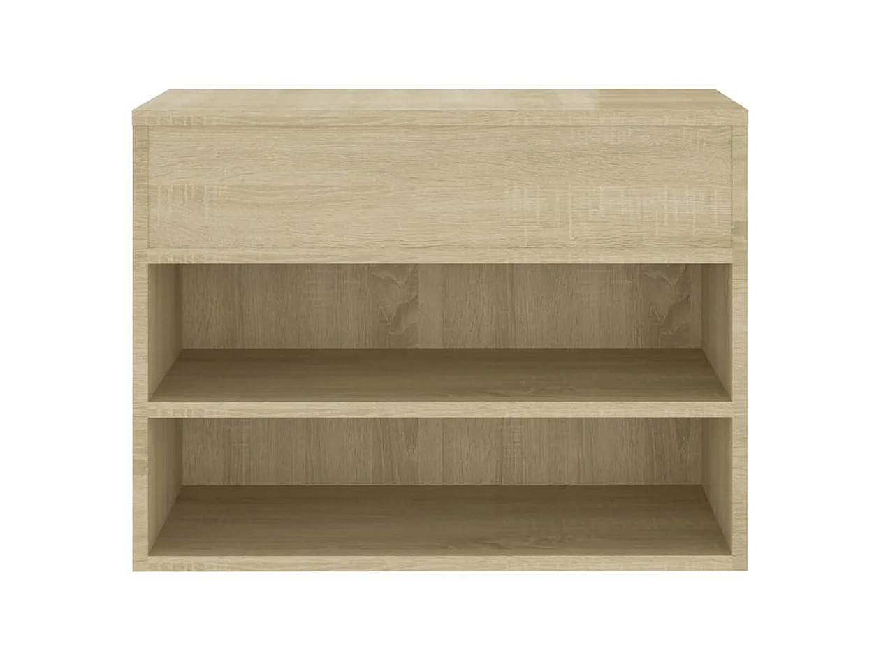 Schoenenbank 60x30x45 cm bewerkt hout sonoma eikenkleurig