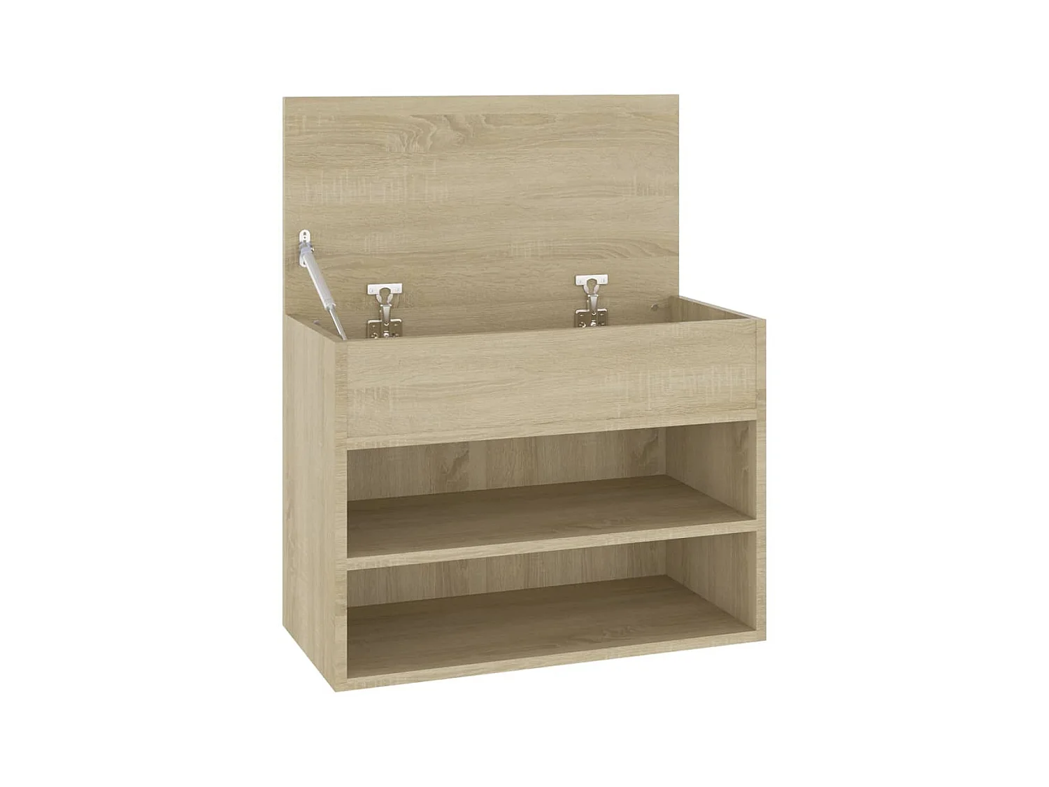 Schoenenbank 60x30x45 cm bewerkt hout sonoma eikenkleurig