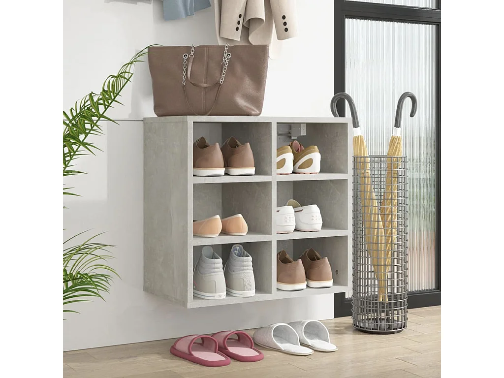 Armoire à chaussures Gris béton 52,5x30x50