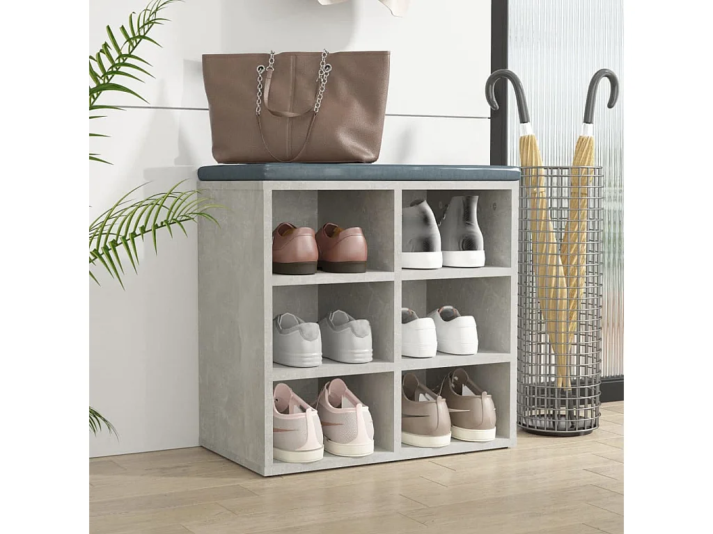 Armoire à chaussures Gris béton 52,5x30x50