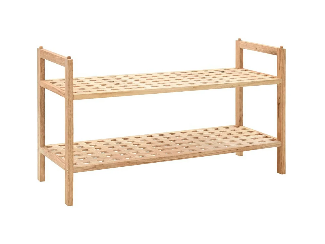 Étagère à chaussures Bois de noyer massif 69 x 26x40