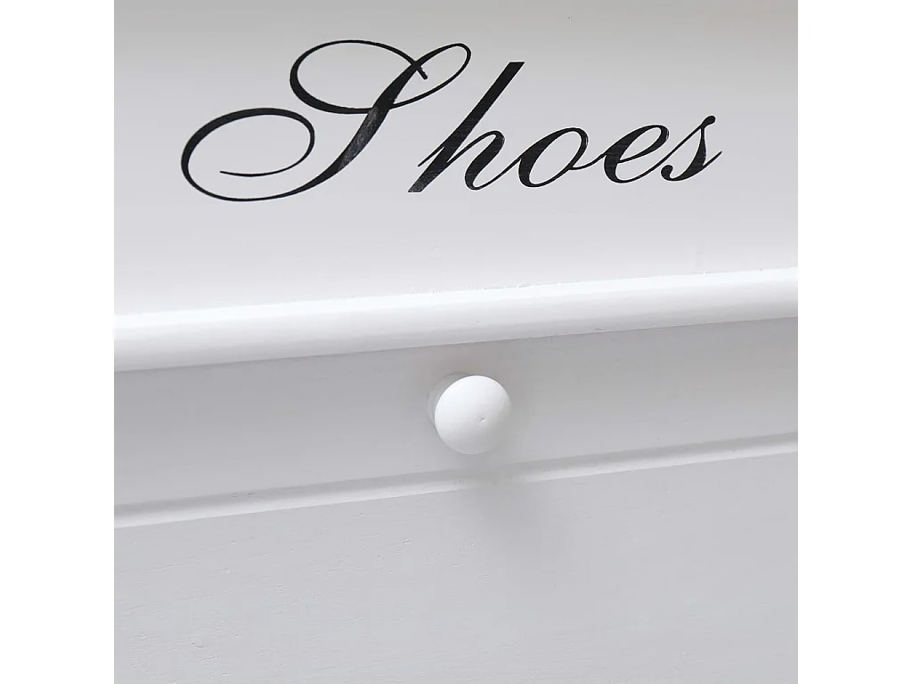 Armoire à chaussures Blanc 50 x 28x58 Bois de Paulownia