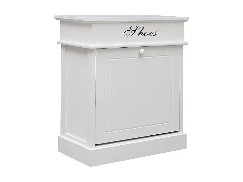 Armoire à chaussures Blanc 50 x 28x58 Bois de Paulownia