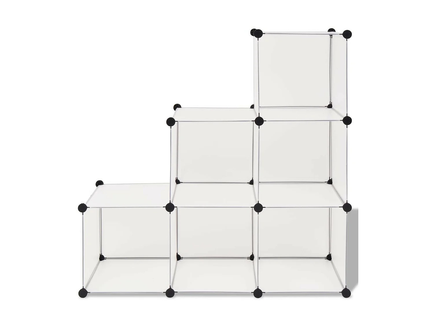 Organisateur de rangement cube avec 6 compartiments Blanc