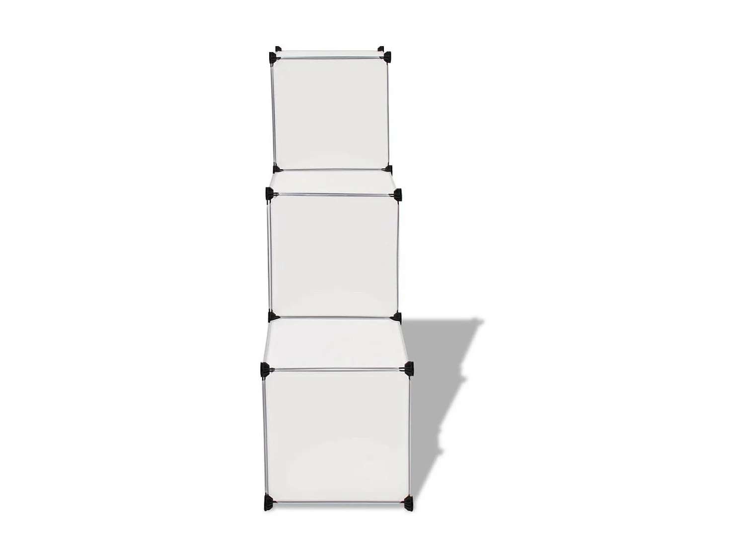 Organisateur de rangement cube avec 6 compartiments Blanc