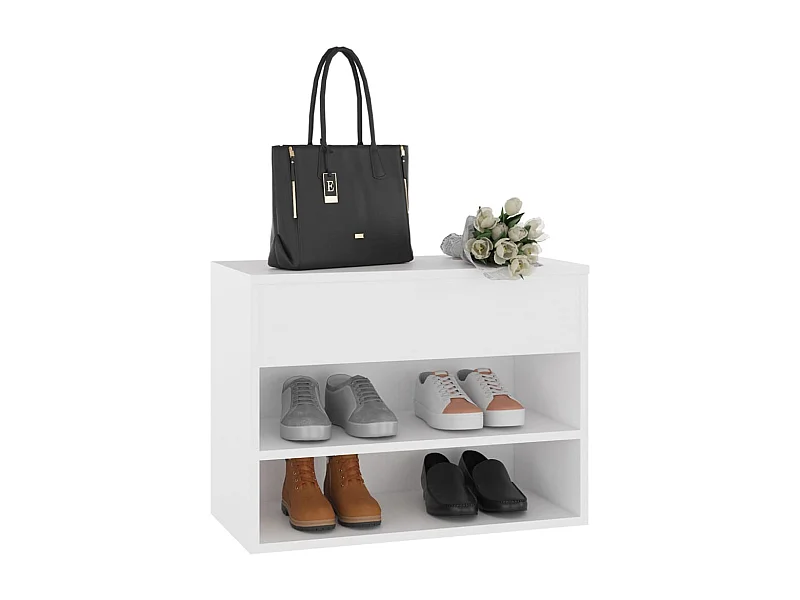 Banc à chaussures Blanc 60x30x45