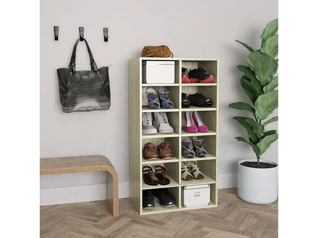 Étagère à chaussures Chêne sonoma 54 x 34x100
