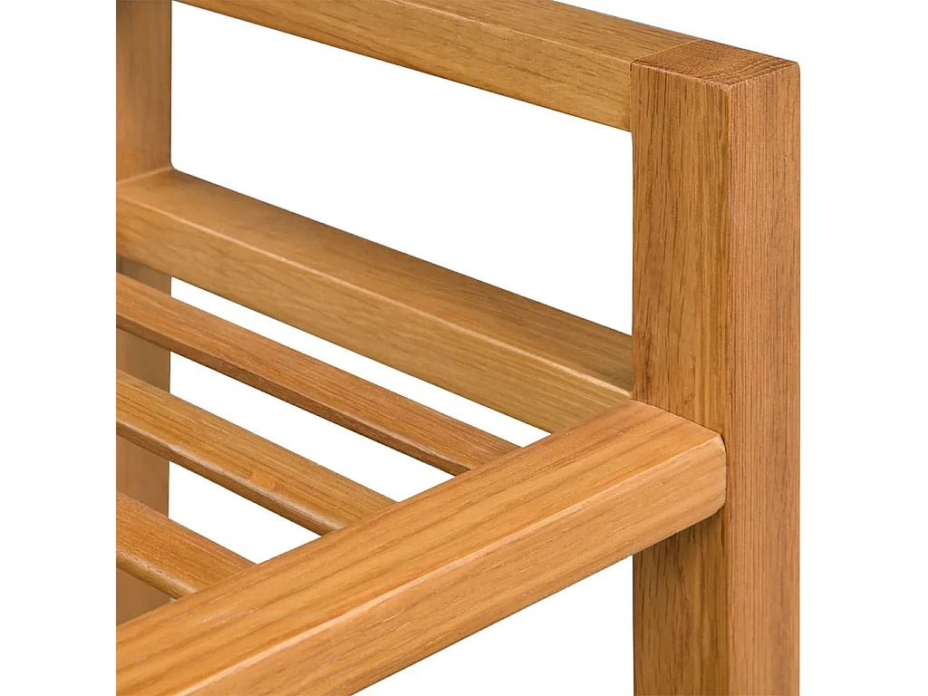 Étagère à chaussures avec 2 étagères 49,5x27x40 Chêne massif