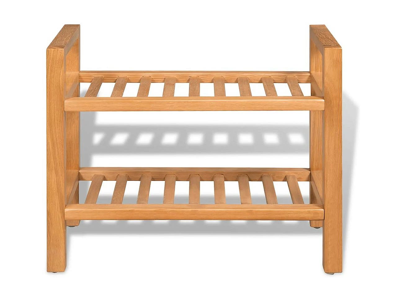 Étagère à chaussures avec 2 étagères 49,5x27x40 Chêne massif