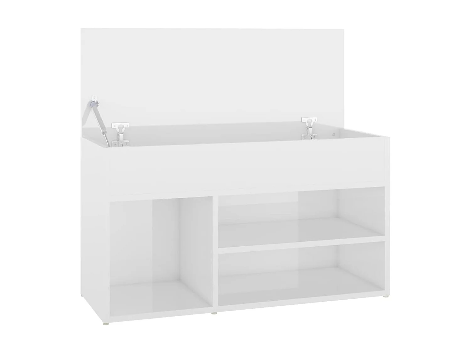 Banc à chaussures Blanc brillant 80x30x45