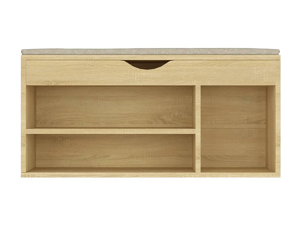 Banc à chaussures coussin Chêne Sonoma 104x30x49
