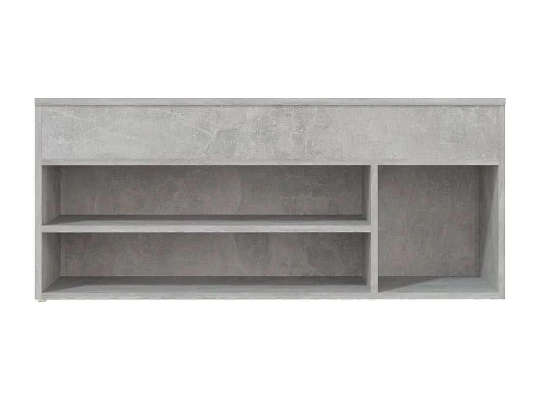 Banc à chaussures Gris béton 105x30x45