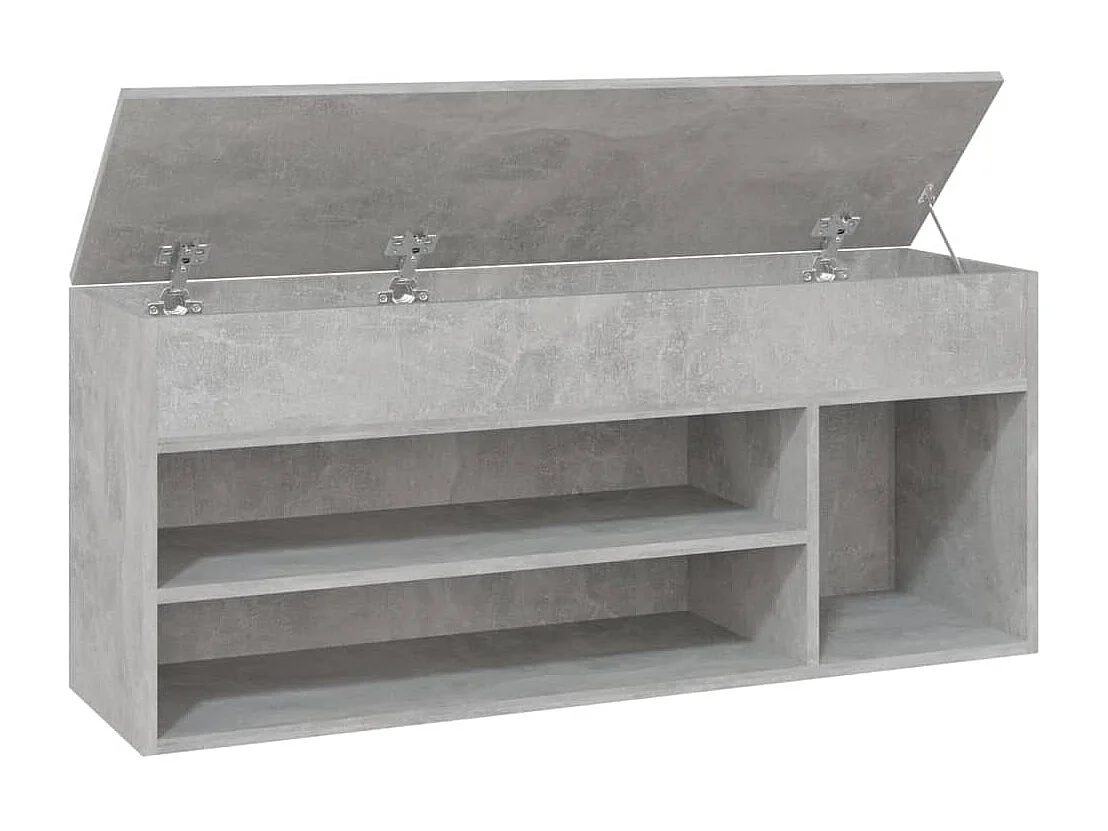 Banc à chaussures Gris béton 105x30x45