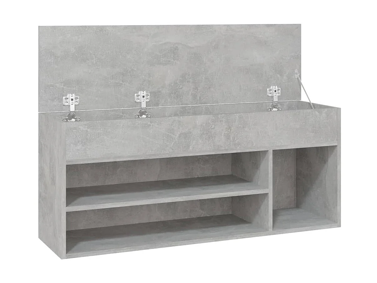 Banc à chaussures Gris béton 105x30x45