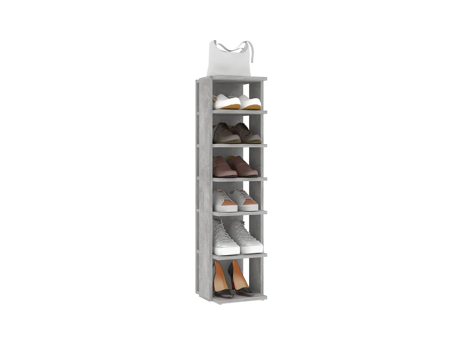 Armoire à chaussures Gris béton 25x27x102