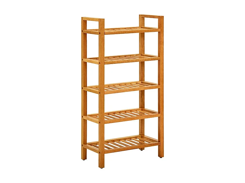 Étagère à chaussures à 5 niveaux 50x27x100 Chêne massif