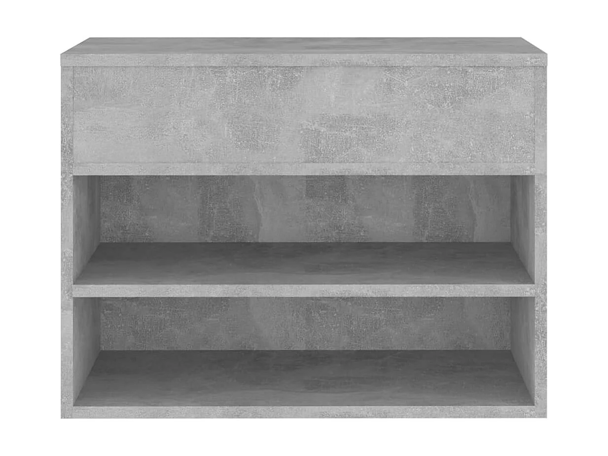 Banc à chaussures Gris béton 60x30x45