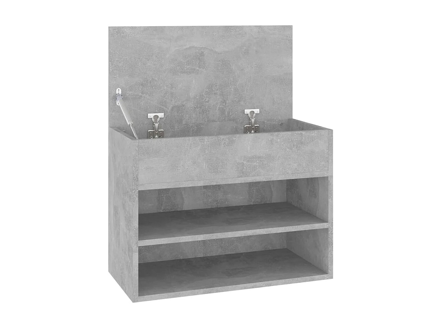 Banc à chaussures Gris béton 60x30x45