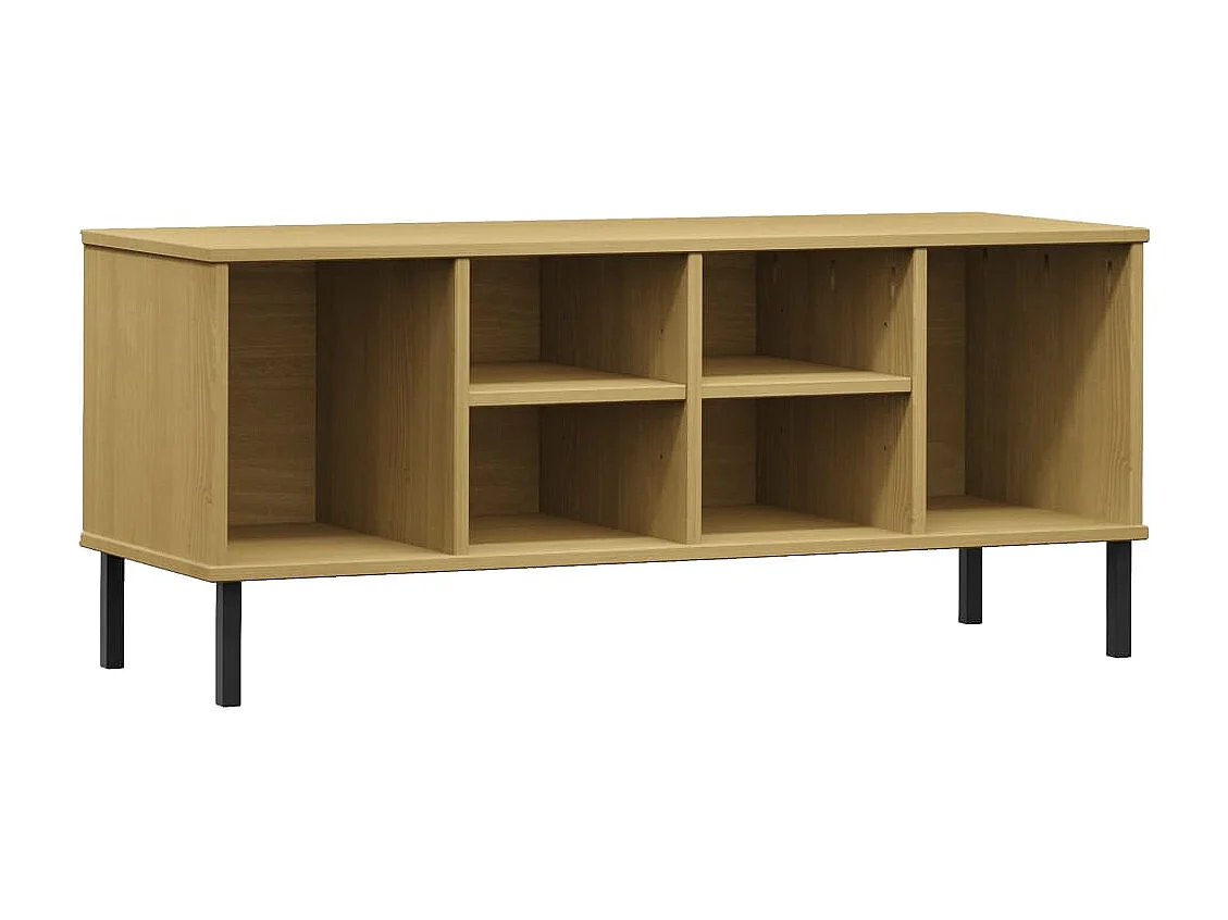 Étagère à chaussures pieds en métal Brun 106x35x45 Bois OSLO