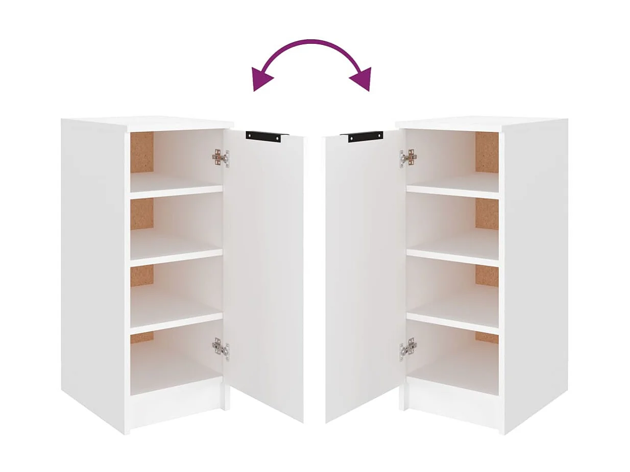 Armoire à chaussures Blanc 30x35x70 Bois d'ingénierie