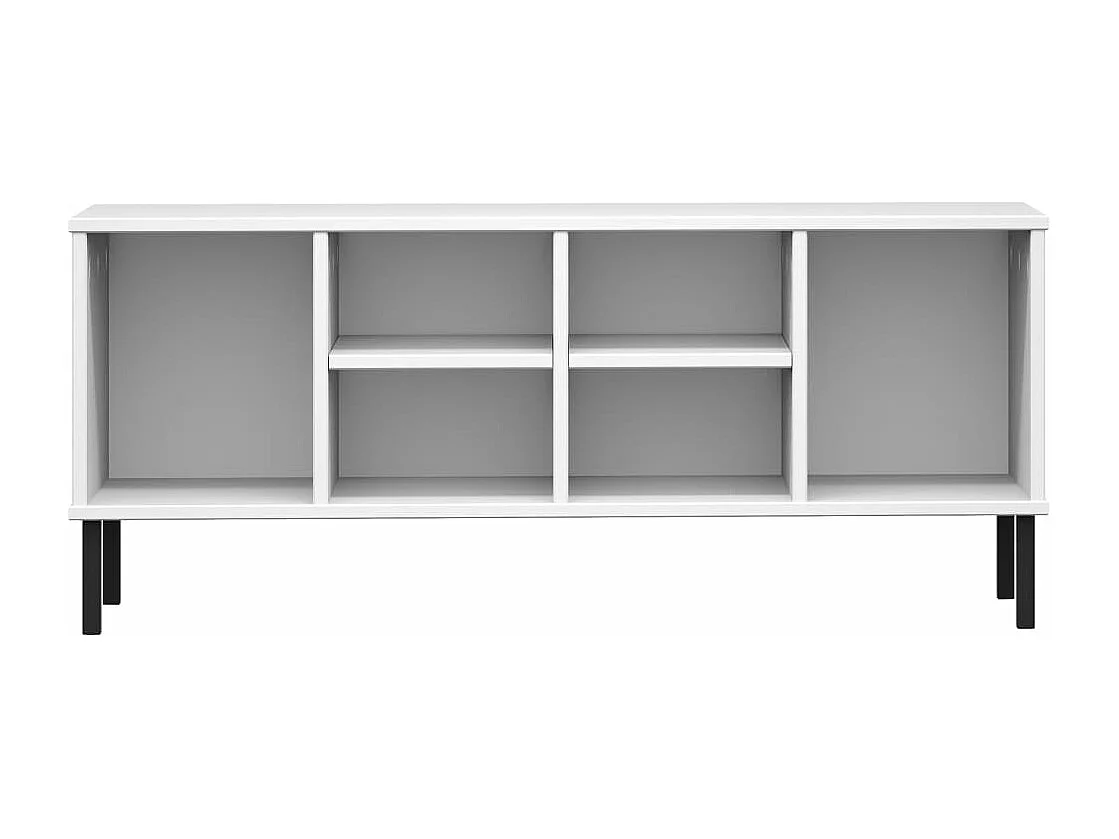 Étagère à chaussures pieds en métal Blanc 106x35x45 Bois OSLO