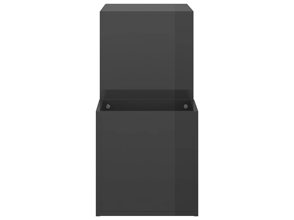 Armoire à chaussures Gris brillant 105x35,5x70