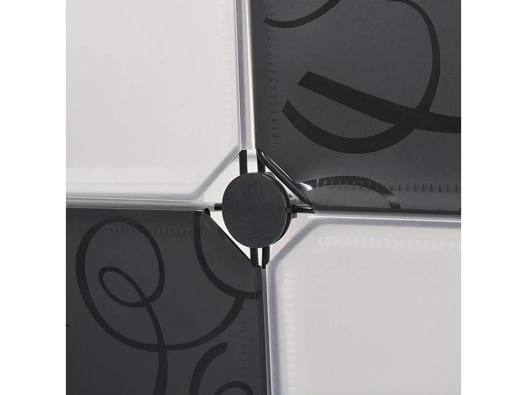 Organisateur de rangement cube avec 9 compartiments Noir-Blanc