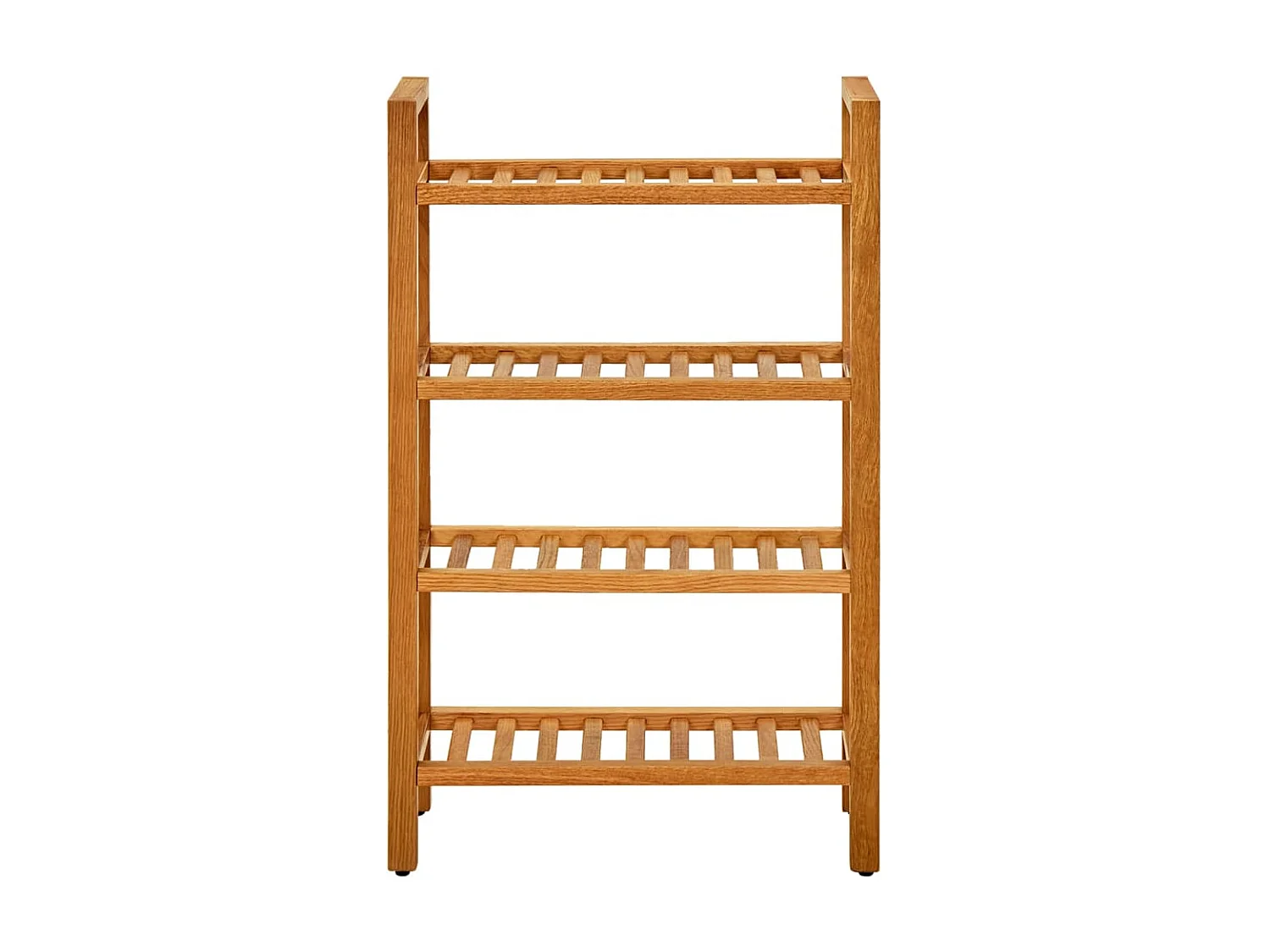 Étagère à chaussures à 4 niveaux 50x27x80 Chêne massif
