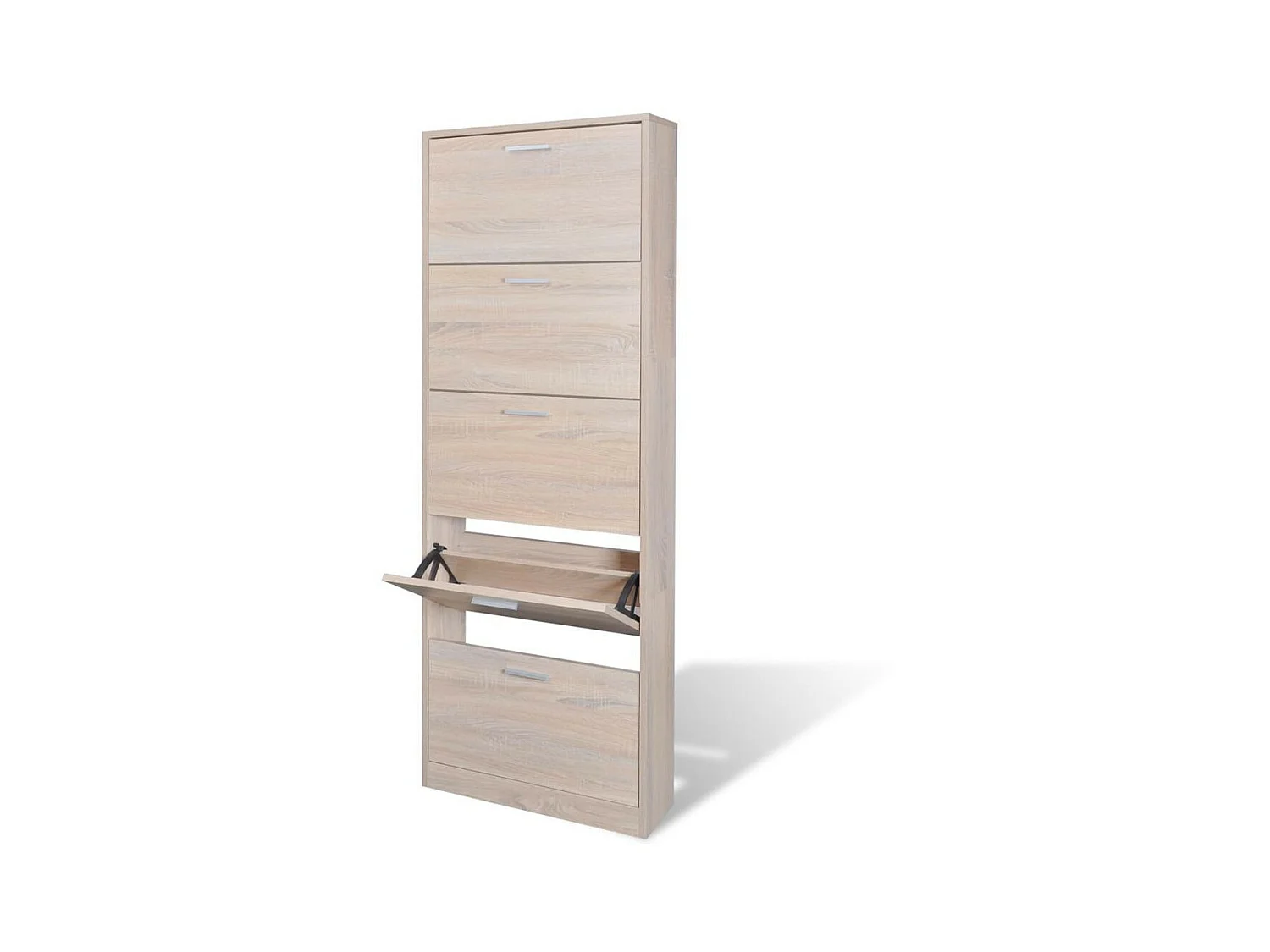 Meuble à chaussures en bois avec 5 compartiments Aspect chêne