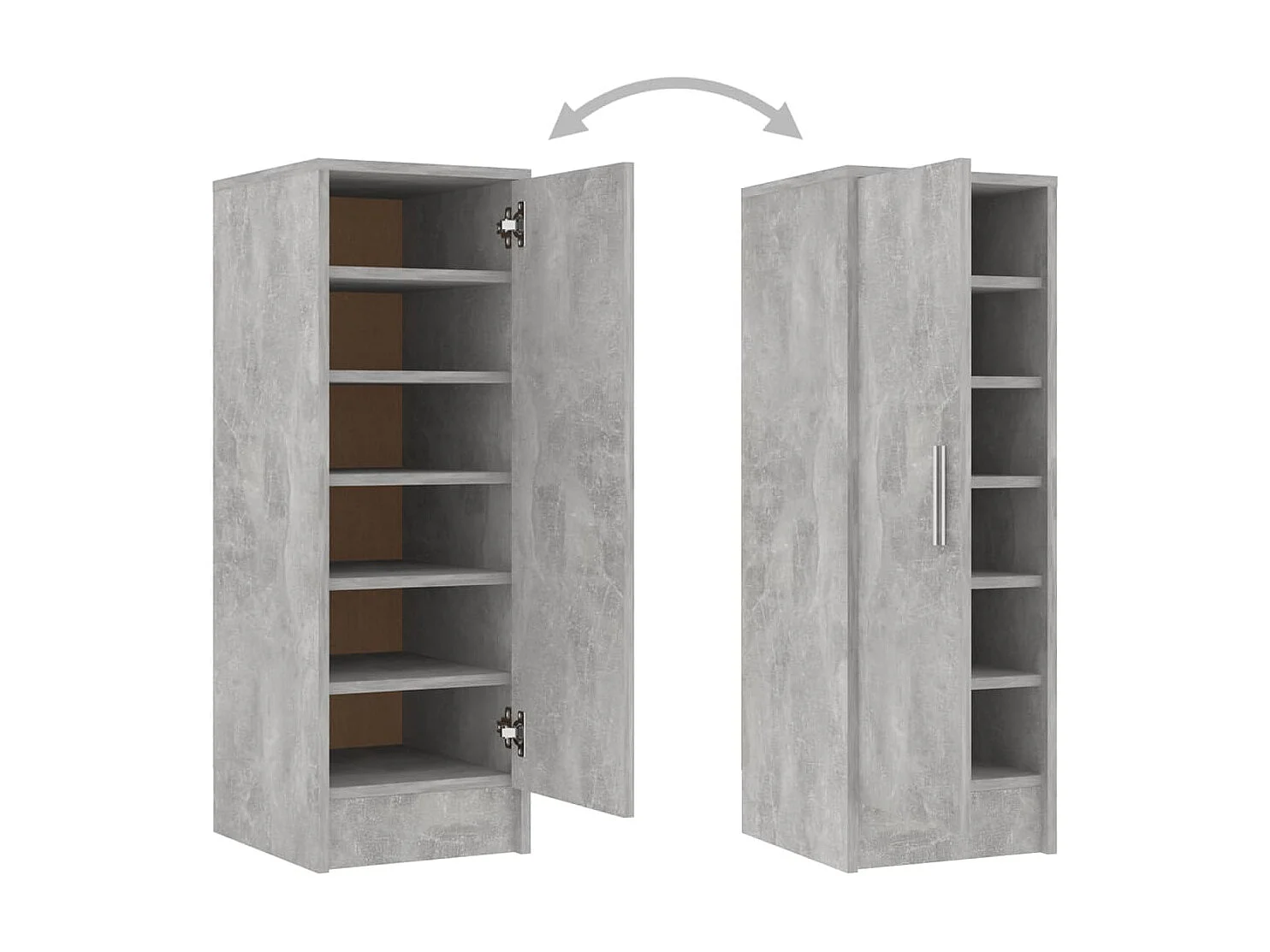 Armoire à chaussures Gris béton 32x35x92