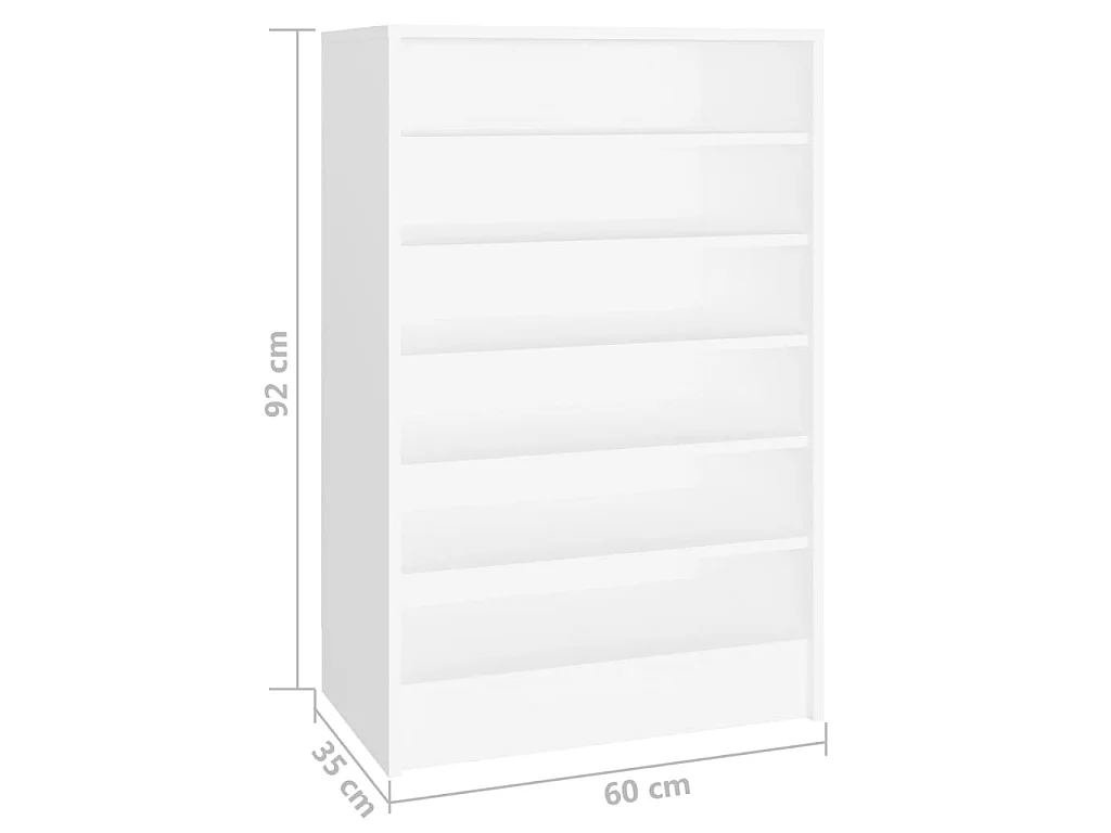 Armoire à chaussures Blanc 60x35x92