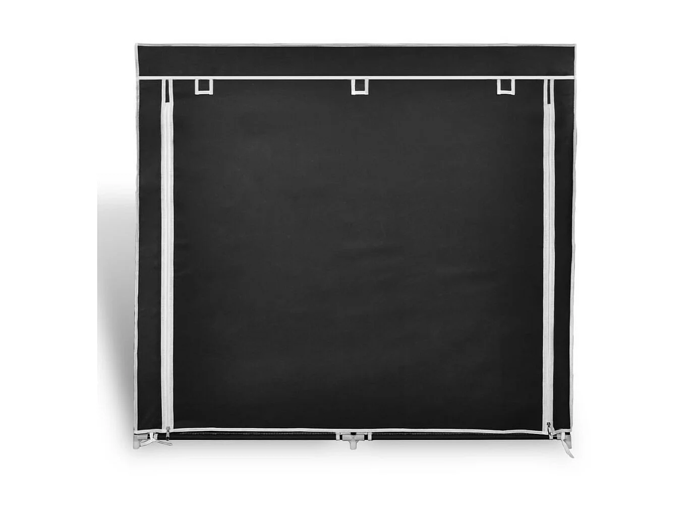 Armoire à chaussures avec housse 115 x 28x110 Tissu Noir