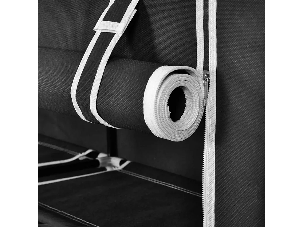 Armoire à chaussures avec housse 115 x 28x110 Tissu Noir