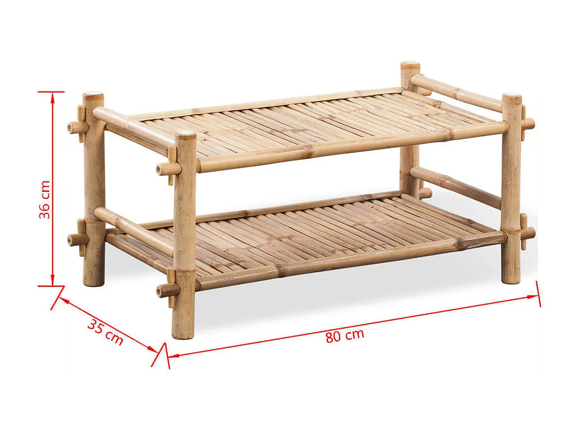 Schoenenrek bamboe twee lagen