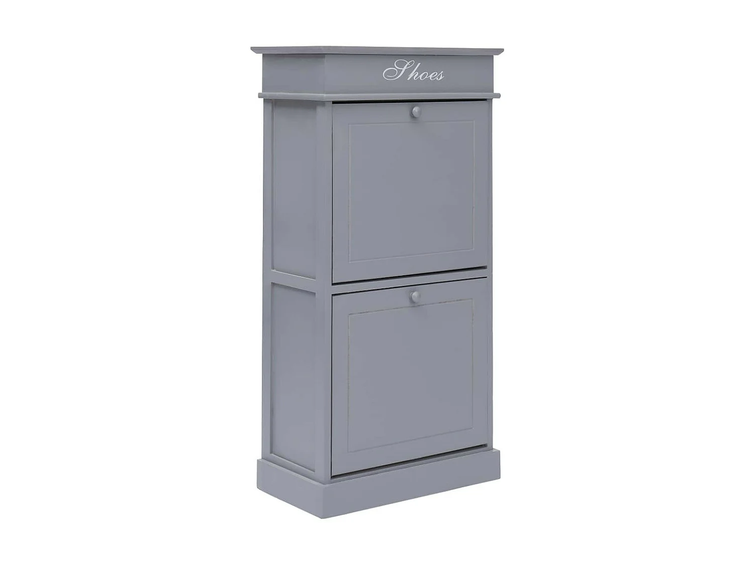 Armoire à chaussures Gris 50 x 28x98 Bois de Paulownia 2