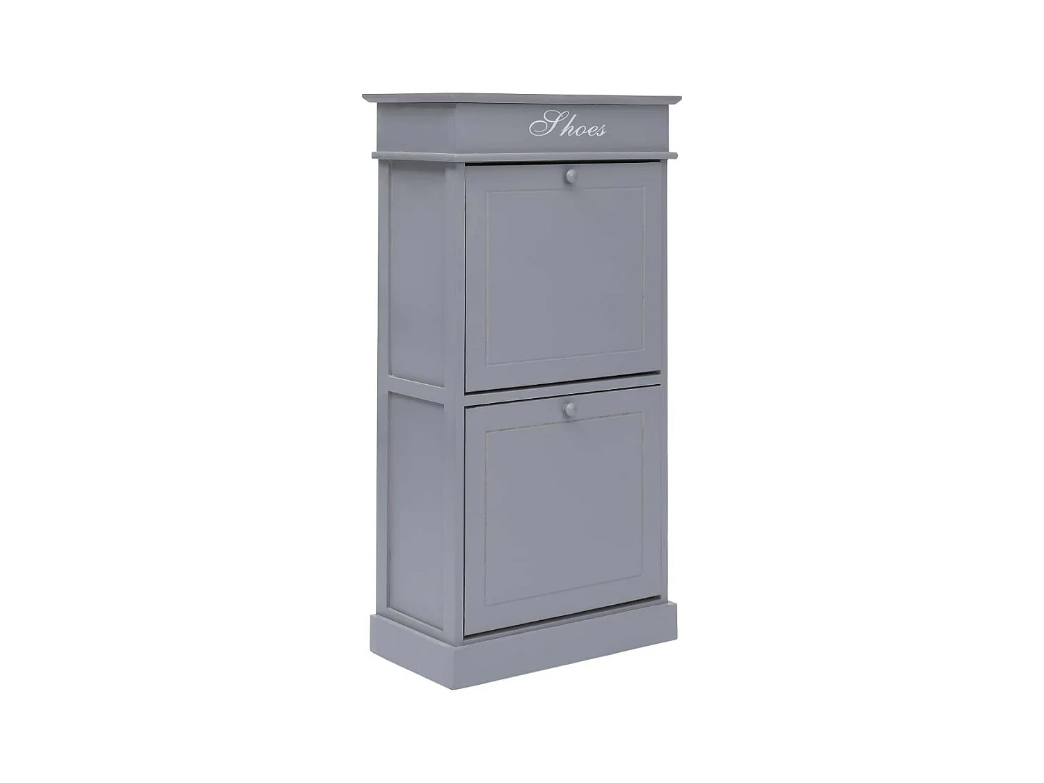 Armoire à chaussures Gris 50 x 28x98 Bois de Paulownia 2