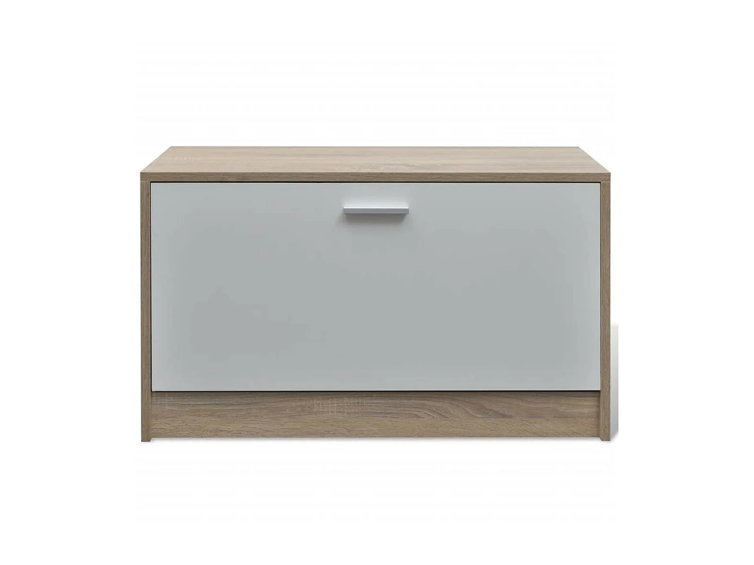 Armoire à chaussures 3-en-1 Bois Chêne et blanc