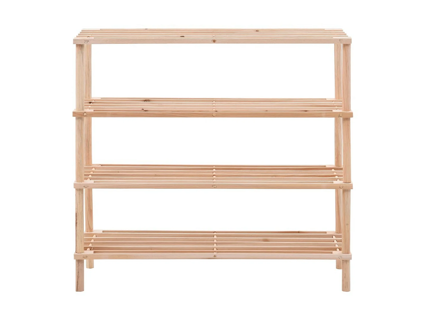 Range-chaussures à 4 étagères Bois de sapin solide