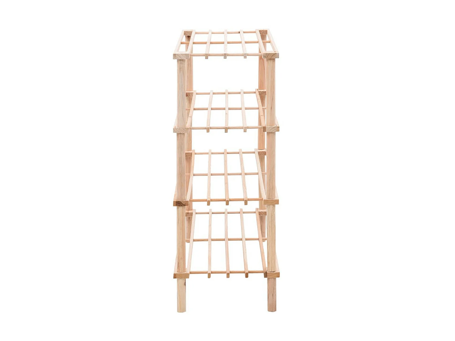 Range-chaussures à 4 étagères Bois de sapin solide