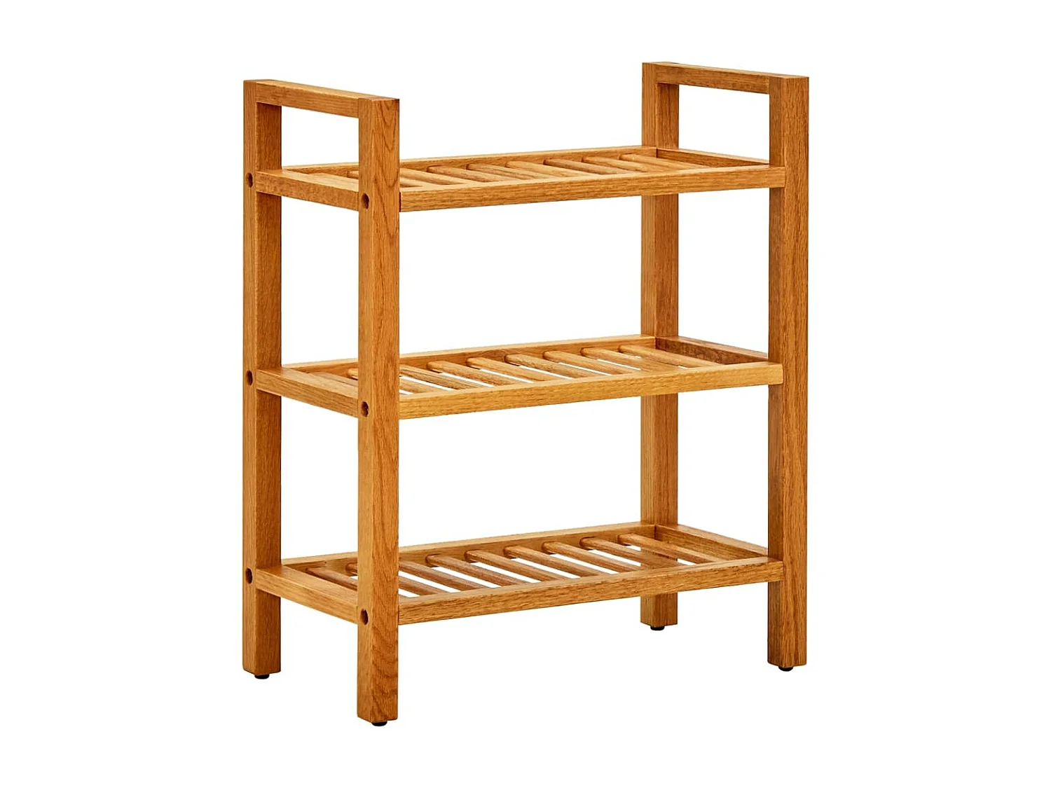 Étagère à chaussures à 3 niveaux 50x27x60 Chêne massif