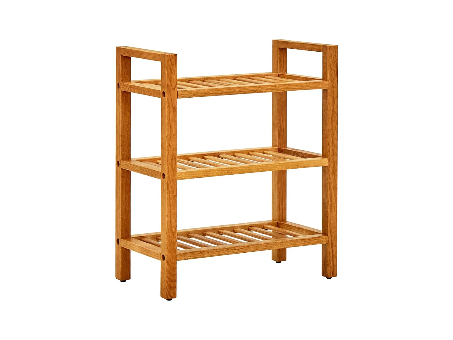 Étagère à chaussures à 3 niveaux 50x27x60 Chêne massif