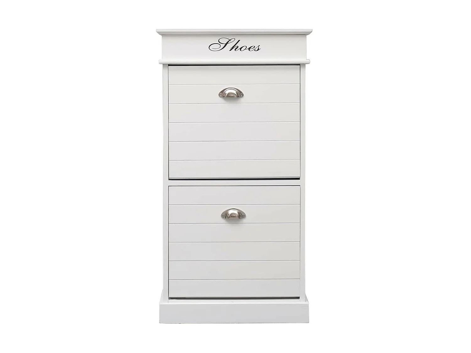 Armoire à chaussures Blanc 50 x 28x98 Bois de Paulownia 2