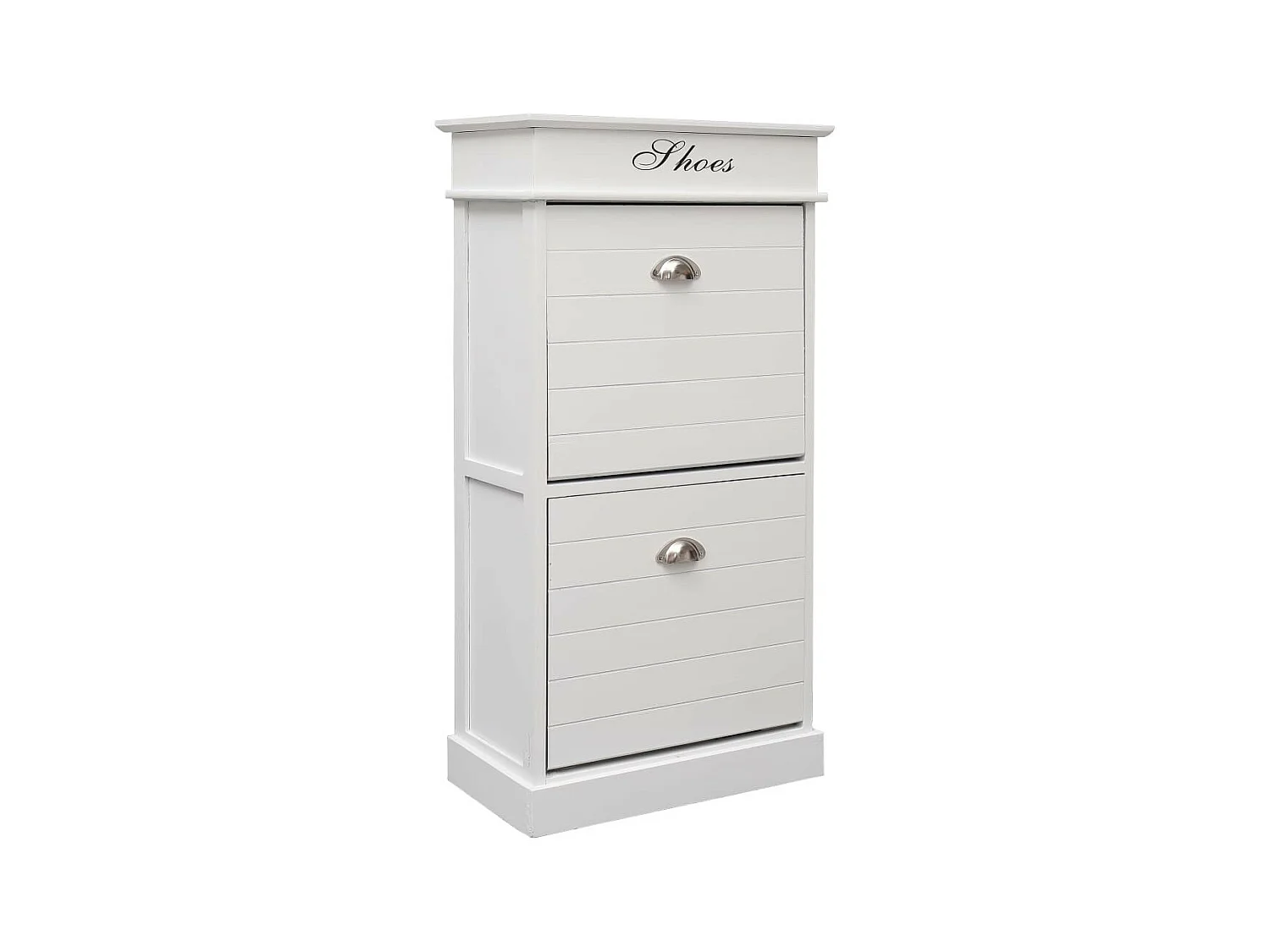 Armoire à chaussures Blanc 50 x 28x98 Bois de Paulownia 2