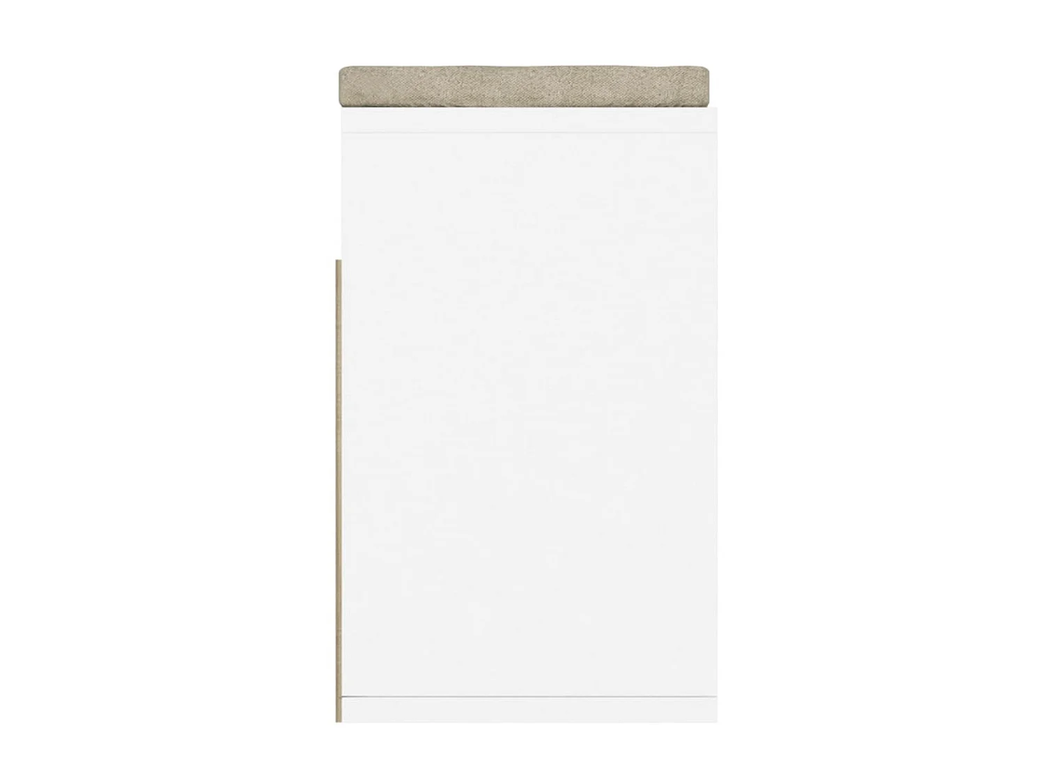 Banc à chaussures coussin Blanc et chêne 104x30x49