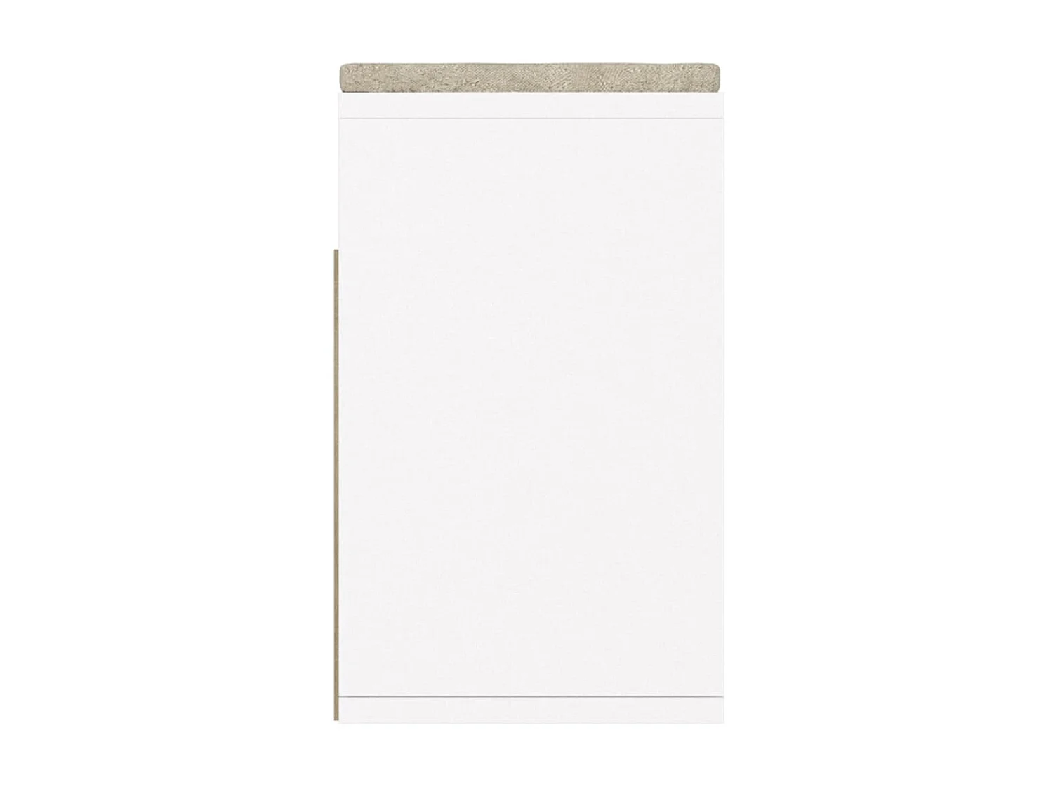 Schoenenbank met kussen 104x30x49 cm bewerkt hout wit